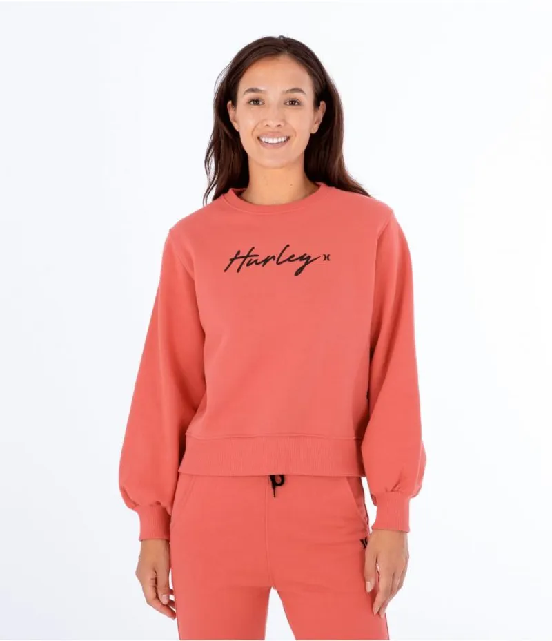 Hurley Oceancare One and Only Script Crew Mineral Red