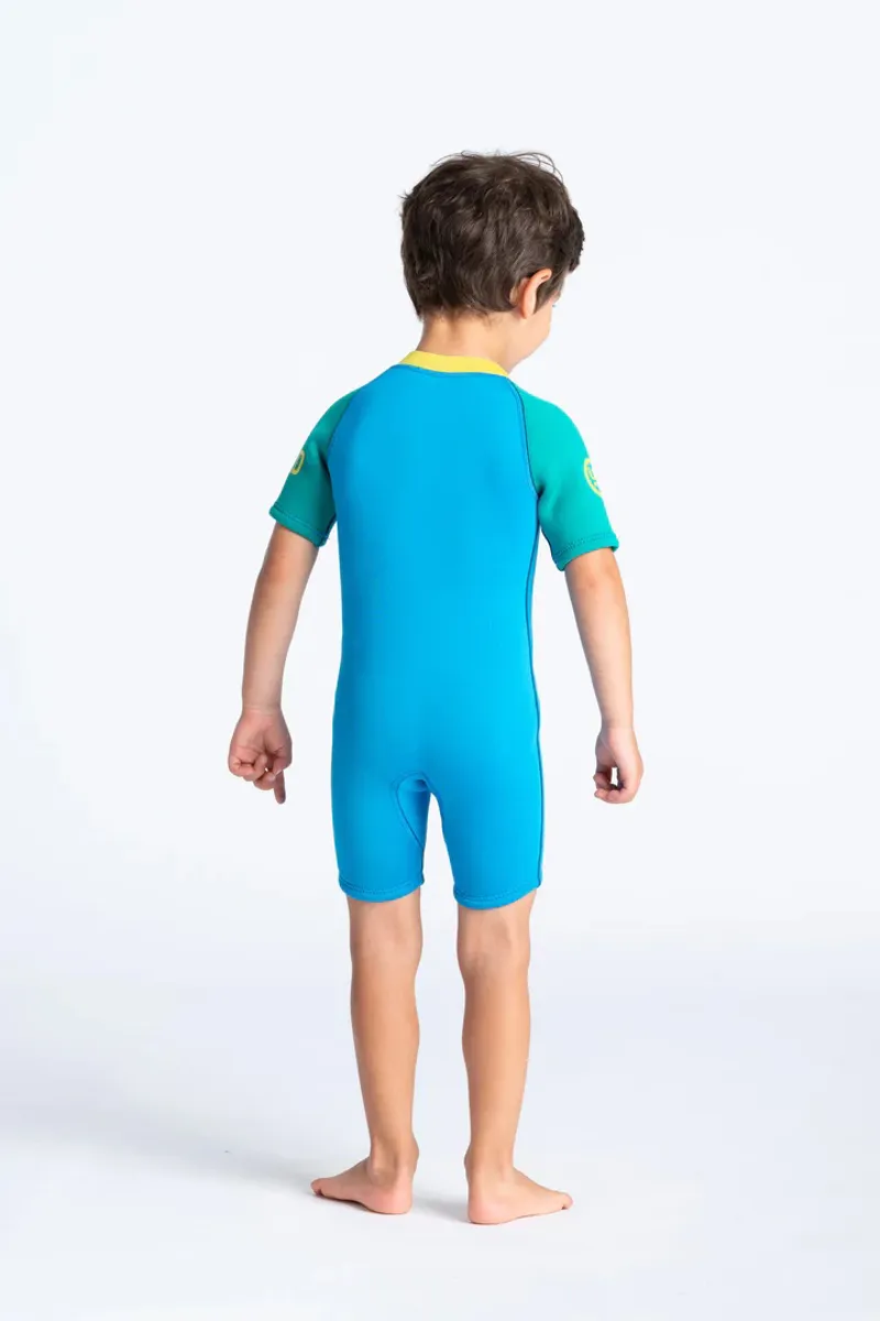 C-Skins C-KID Baby Shorti Wetsuit Cyan / Green / Aurora Yellow-1