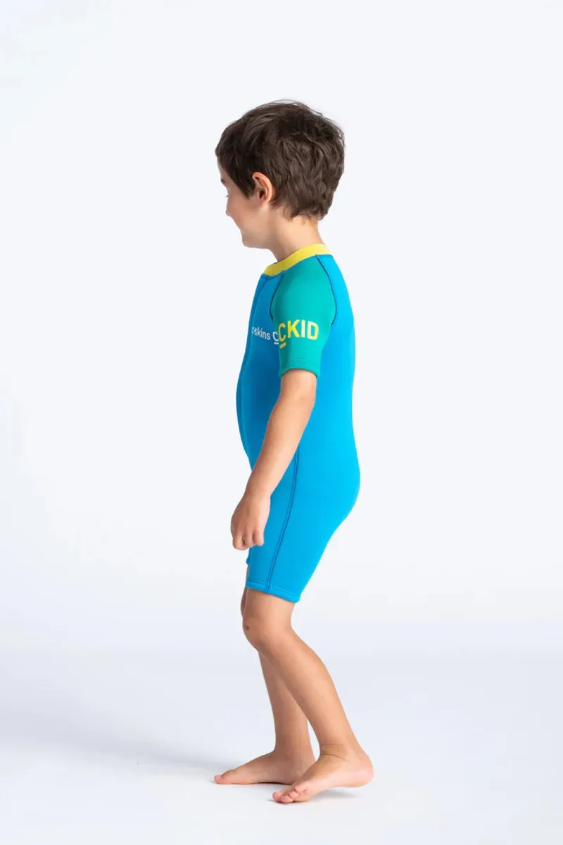 C-Skins C-KID Baby Shorti Wetsuit Cyan / Green / Aurora Yellow-2