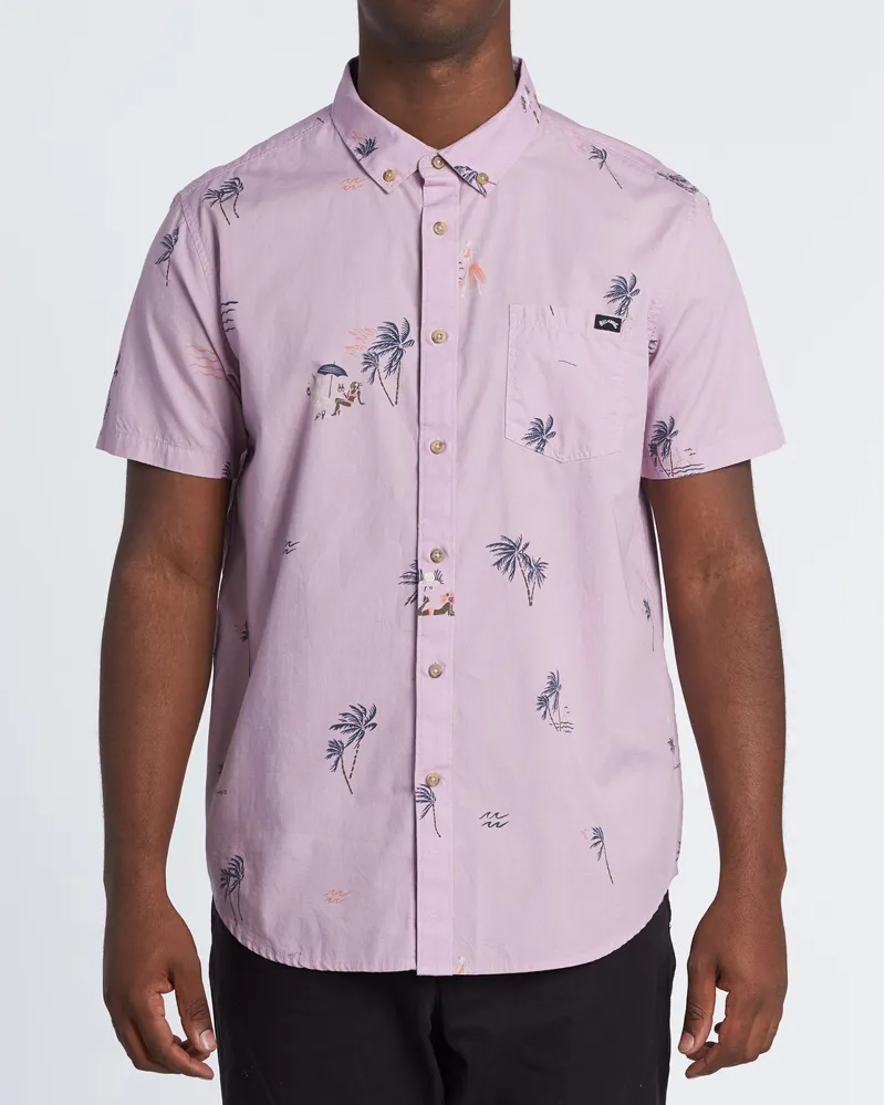 Billabong Sundays Mini Short Sleeve shirt Pink Haze