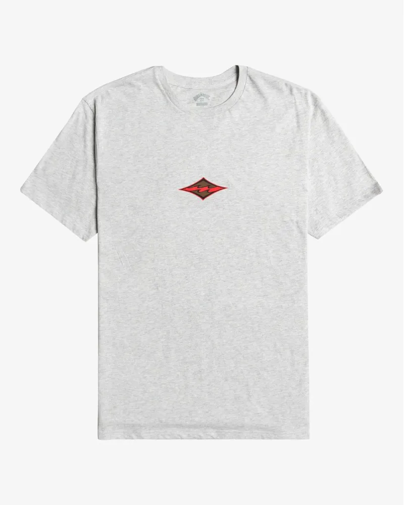 Billabong Diamond Wave Short Sleeve Tee in Grey Heather-4