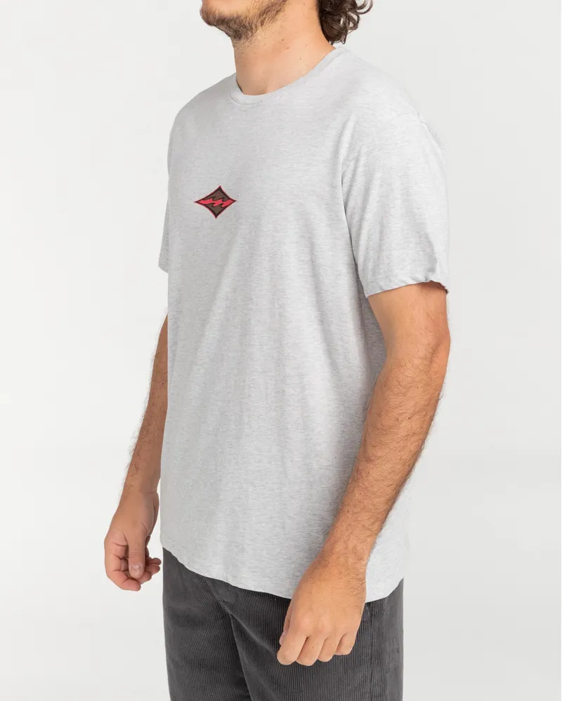 Billabong Diamond Wave Short Sleeve Tee in Grey Heather-2