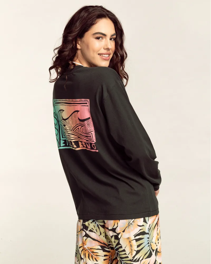 Billabong Way Out Long Sleeve Tee in Black-2