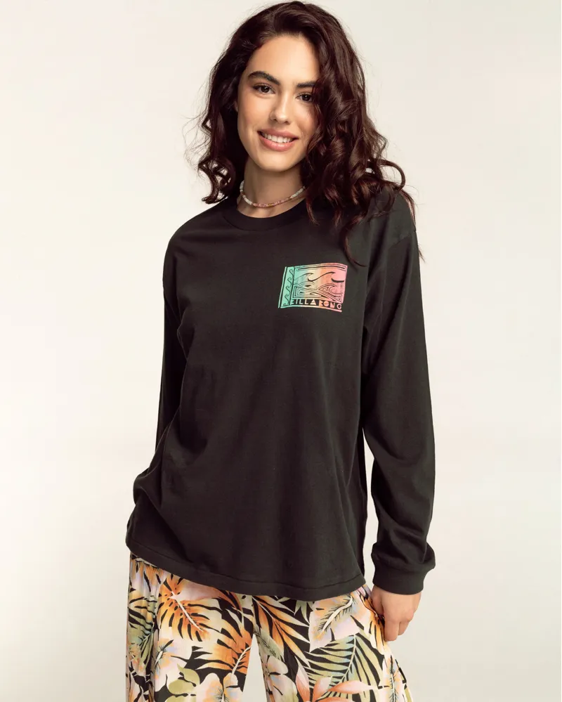 Billabong Way Out Long Sleeve Tee in Black