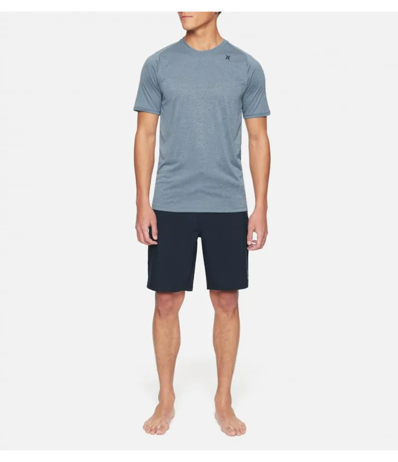 Hurley Quick Dry Warp Knit Short Sleeve T-Shirt Black Heather-3
