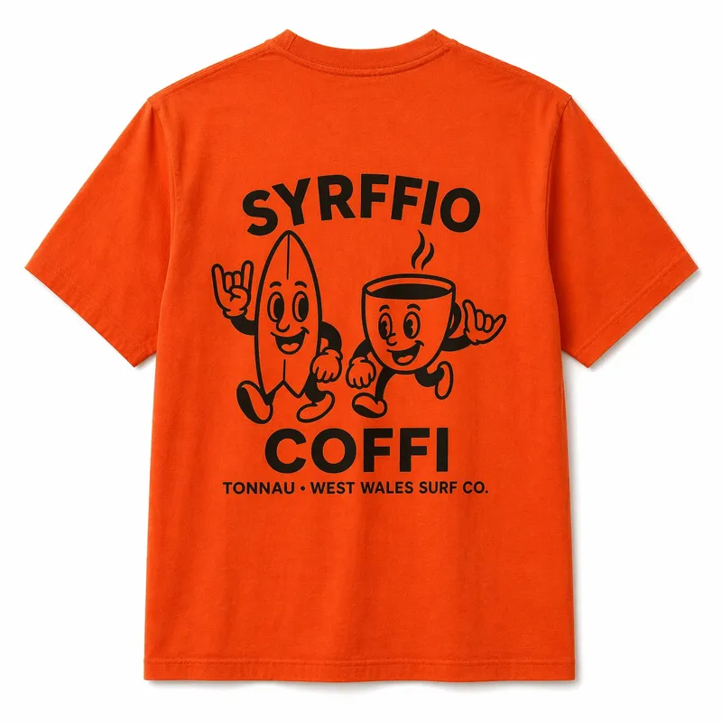 Tonnau Coffi t-shirt in Coral red