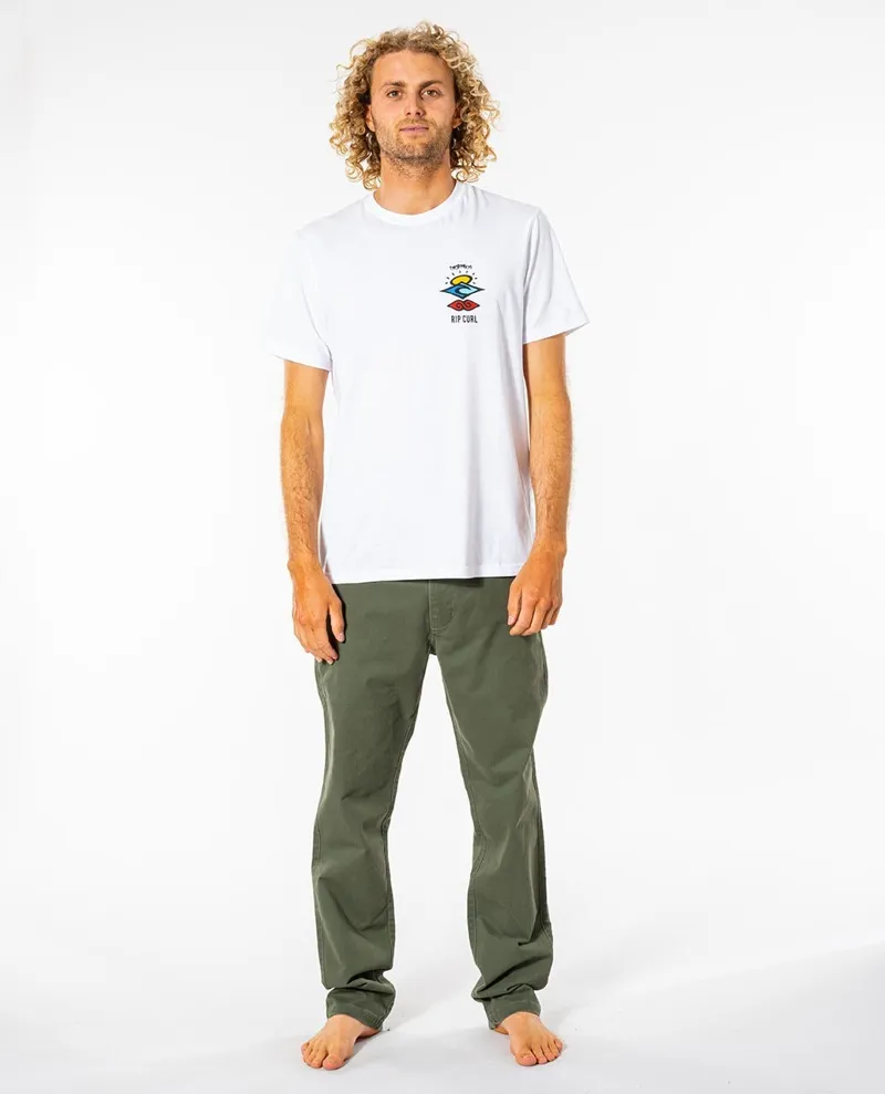 Rip Curl Epic Pant Dark Olive - Mens Green Chino Trousers-3