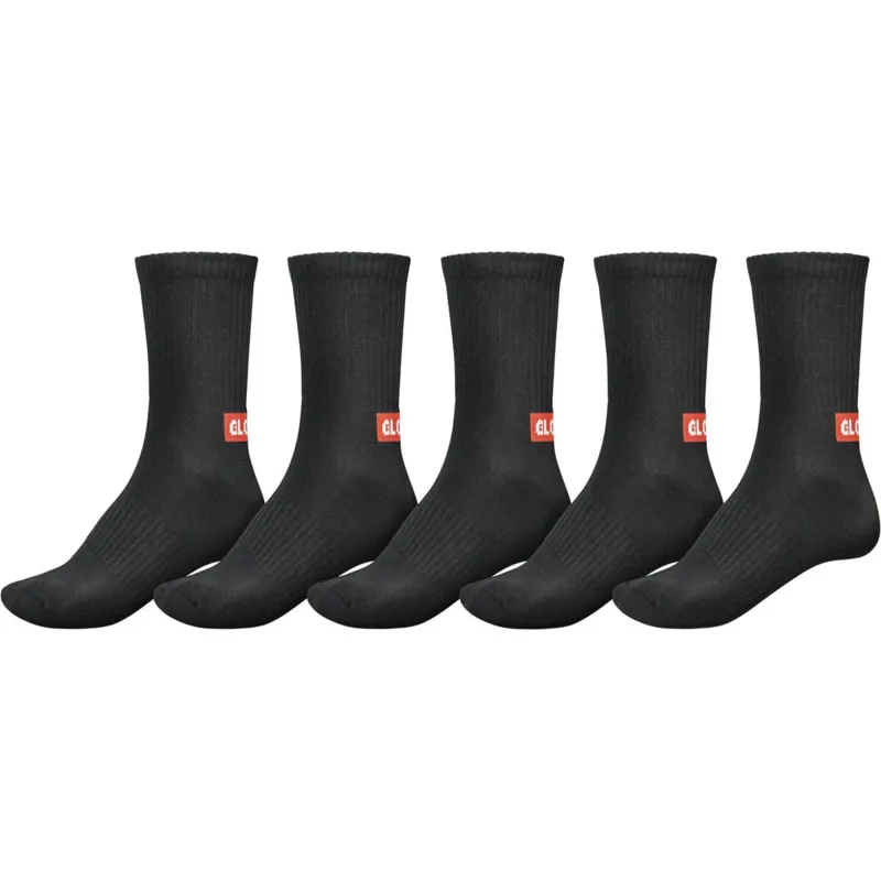 Globe Minibar Crew Sock 5 Pack in Black