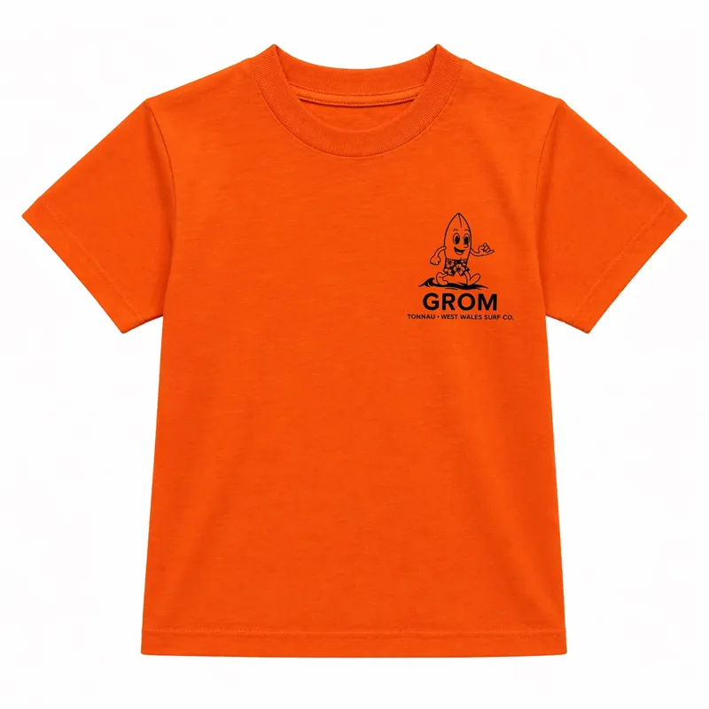 Tonnau Grom Kids Tee Coral Orange-1