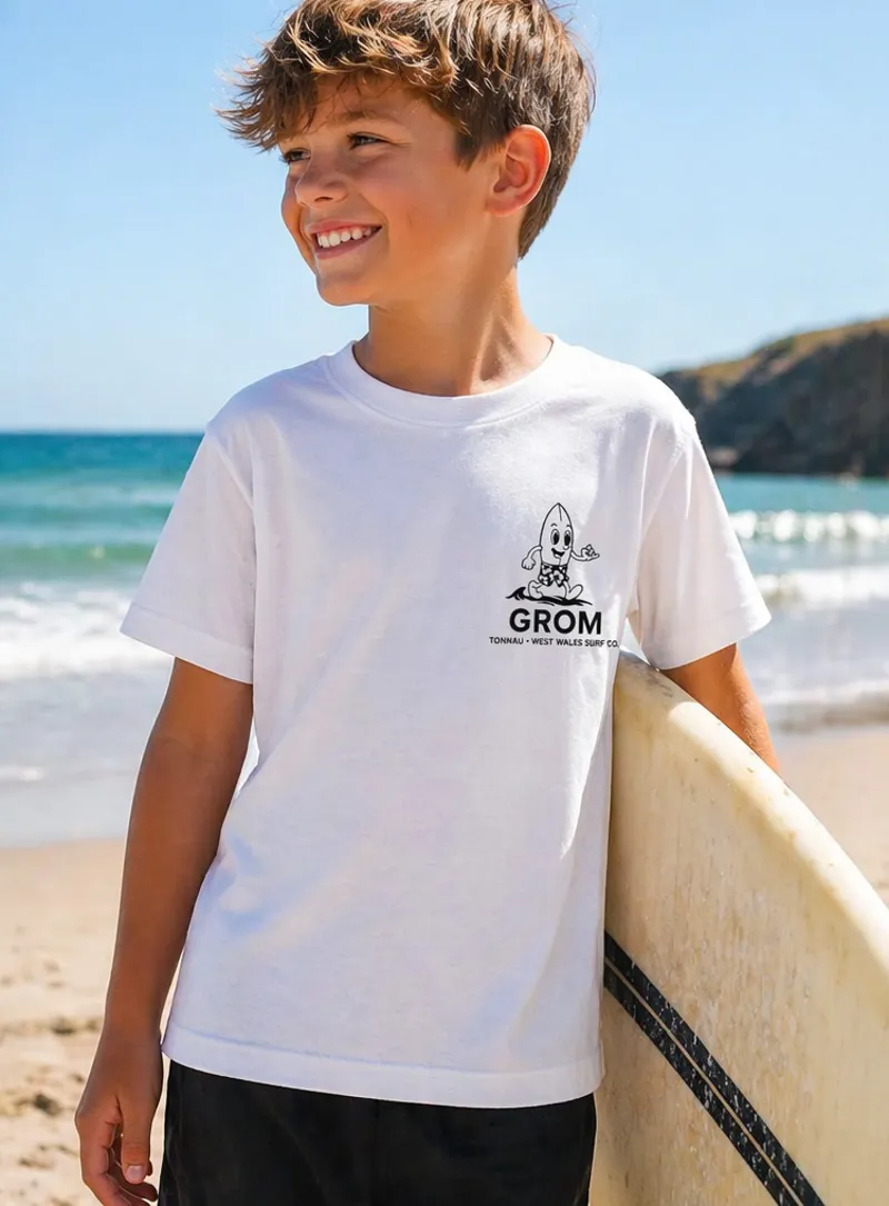 Tonnau Grom Kids Tee White-2