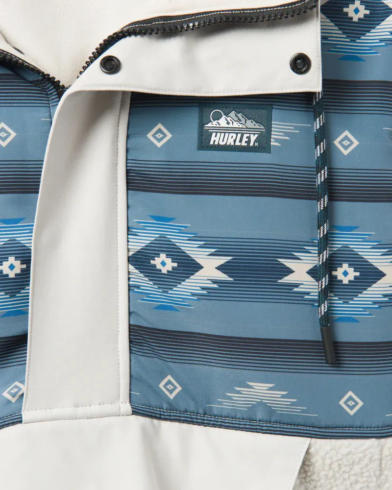Hurley Evergreen Burrito Anorak Pullover Bone-2