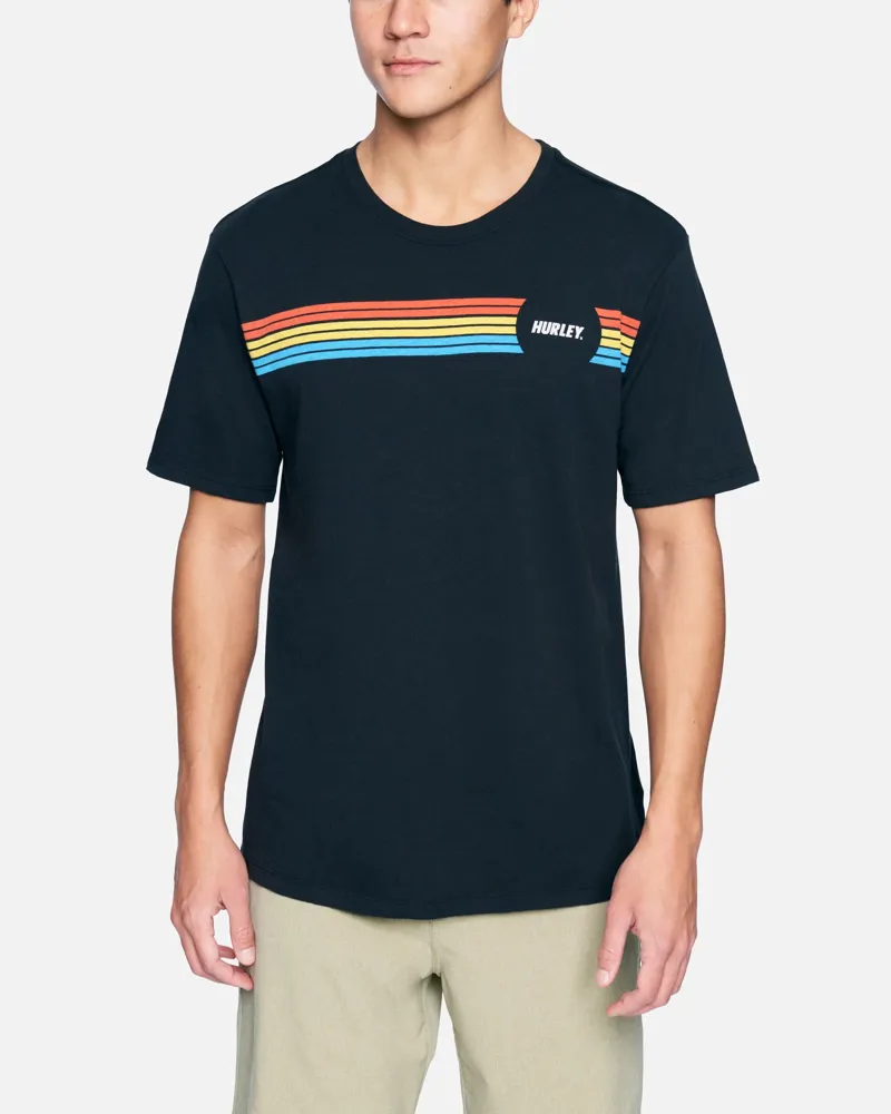 Hurley Everyday Wash Simpleton Fastlane Short Sleeve Tee in Black