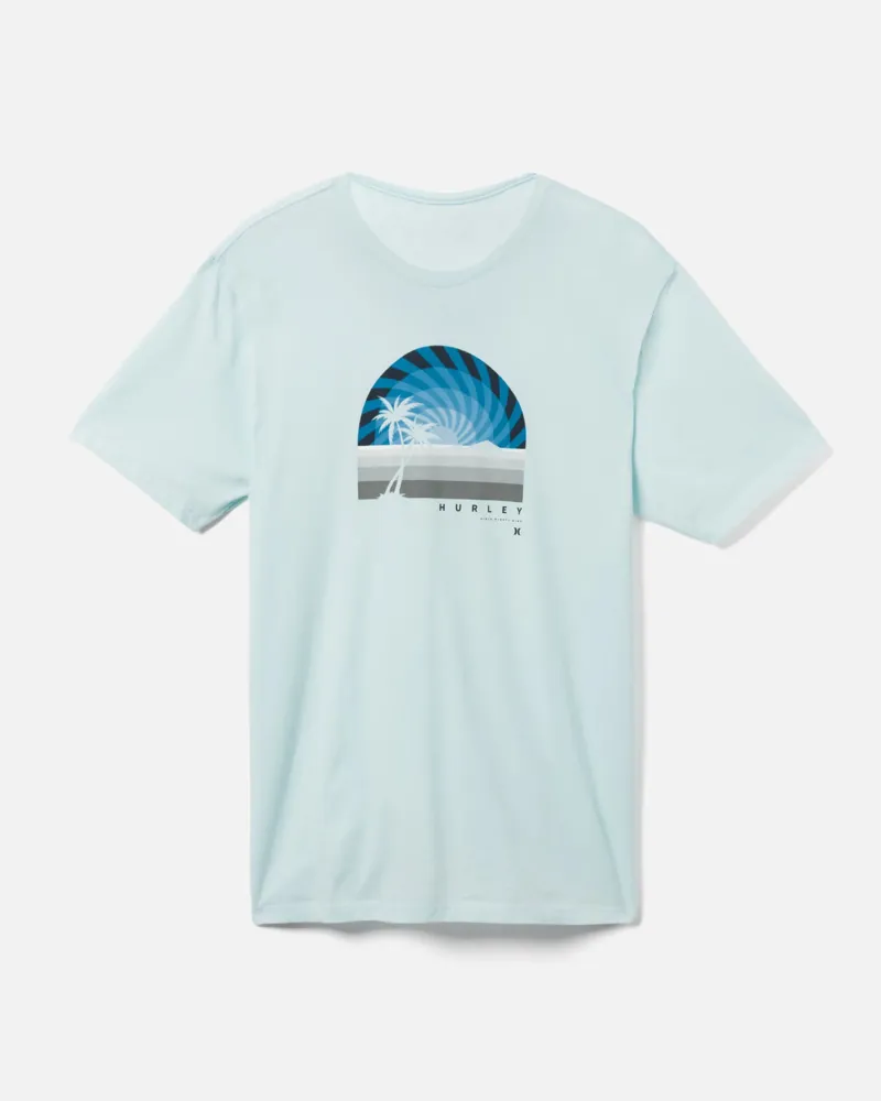 Hurley Everyday Wash Swirlset Short Sleeve Tee in Teal Tinted