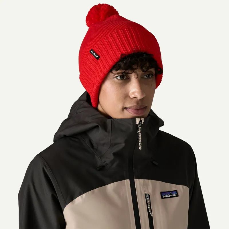 Patagonia Powder Town Beanie Sizzle Red-2