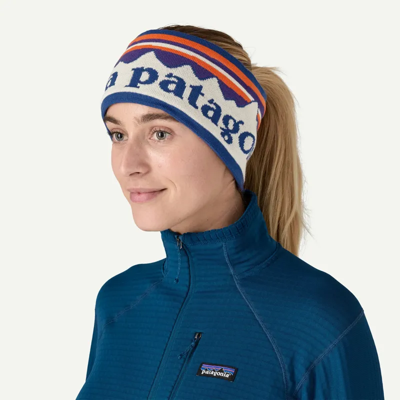 Patagonia Powder Town Headband Fitz Roy Sunrise Knit: Birch White-ALL-1