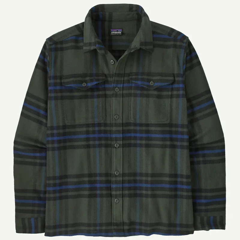 Patagonia Fjord Flannel Shirt Catch: Old Growth Green-2