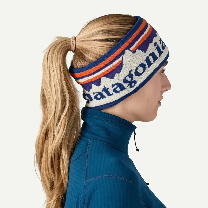 Patagonia Powder Town Headband Fitz Roy Sunrise Knit: Birch White-ALL-2