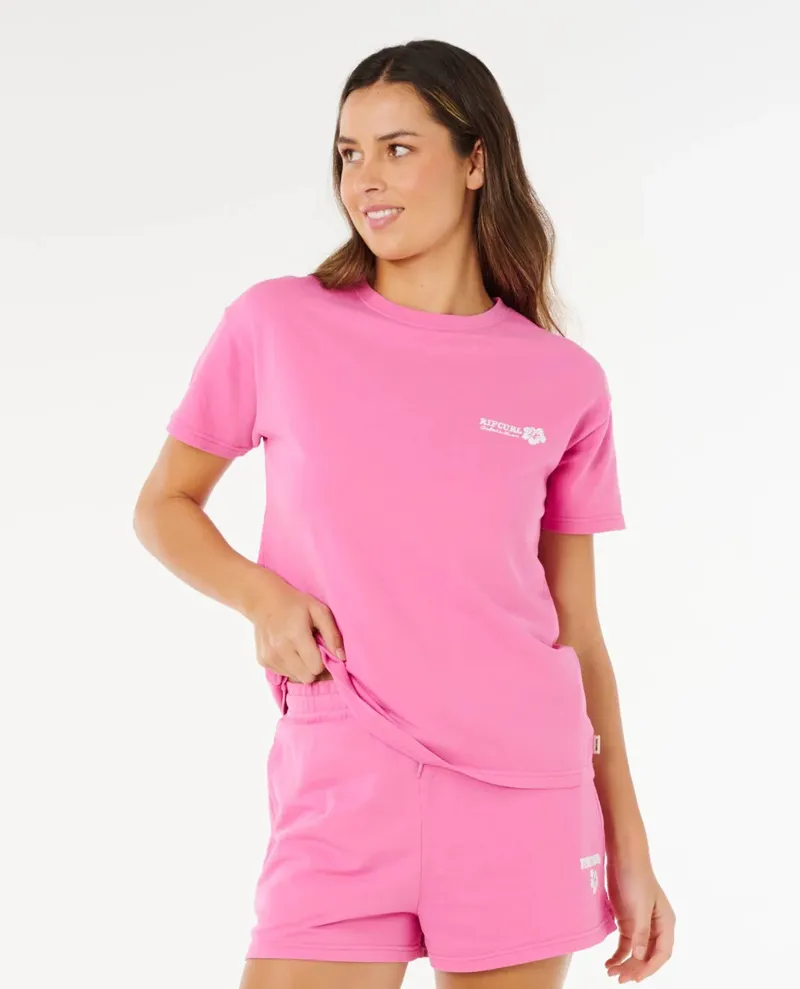 Rip Curl Puff Party Relaxed Tee Hot Pink