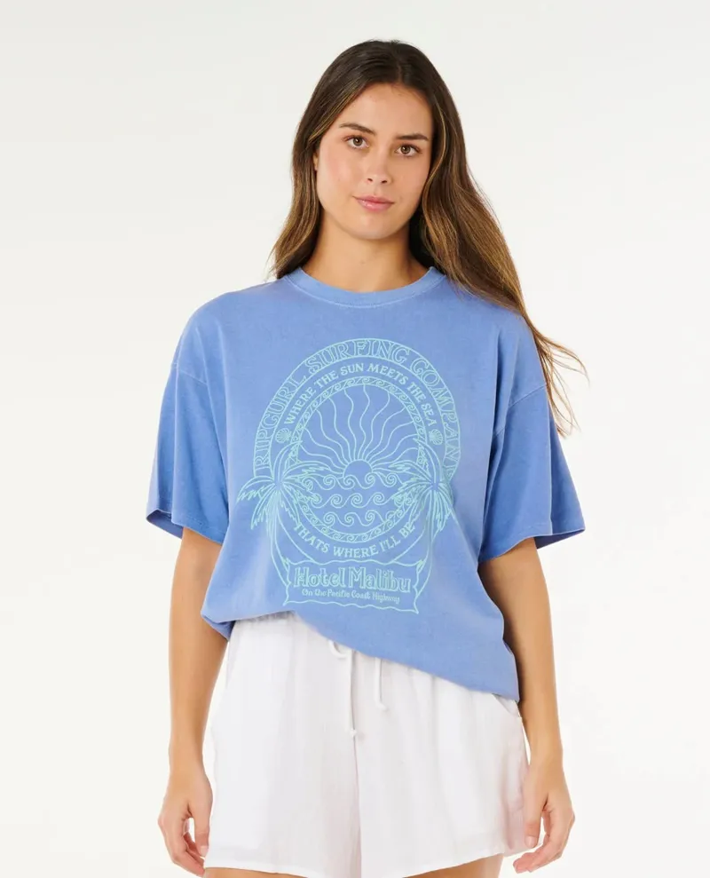 Rip Curl Malibu Heritage Tee Cornflower Blue