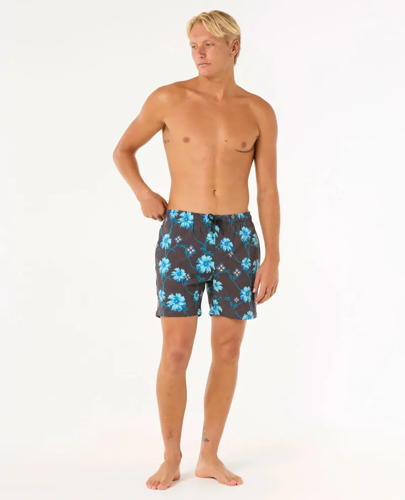 Surf Revival Floral Volley Black-2