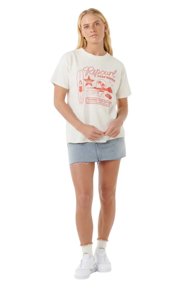 Rip Curl SURF SUPPLY RELAXED TEE Bone-2