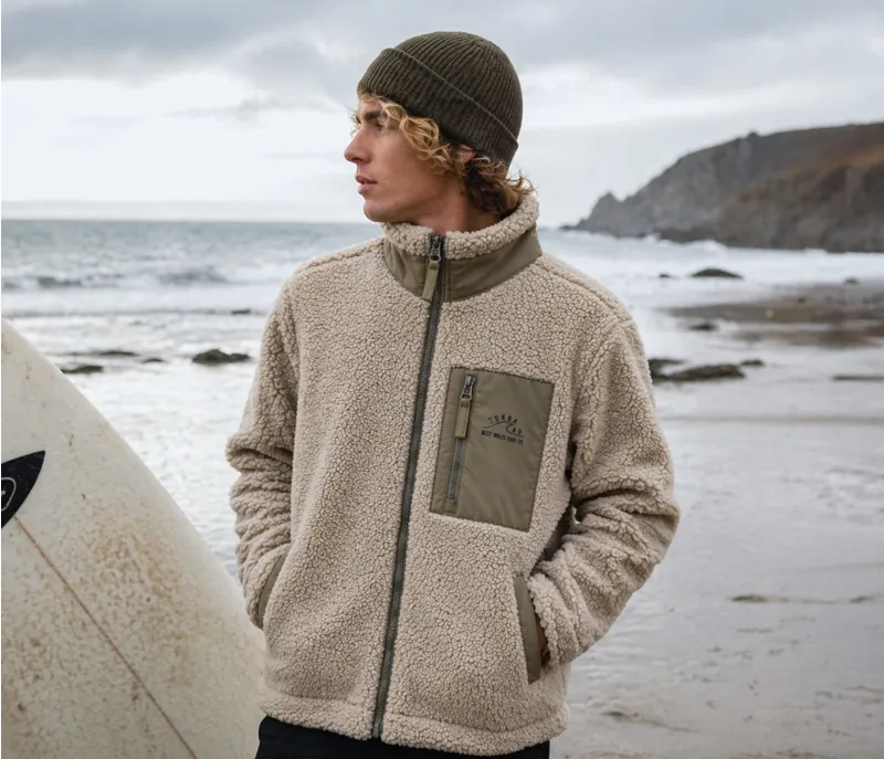 Tonnau Sherpa Fleece Full Zip Sand-1