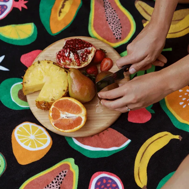 Slowtide Ripe Beach Towel Black-2