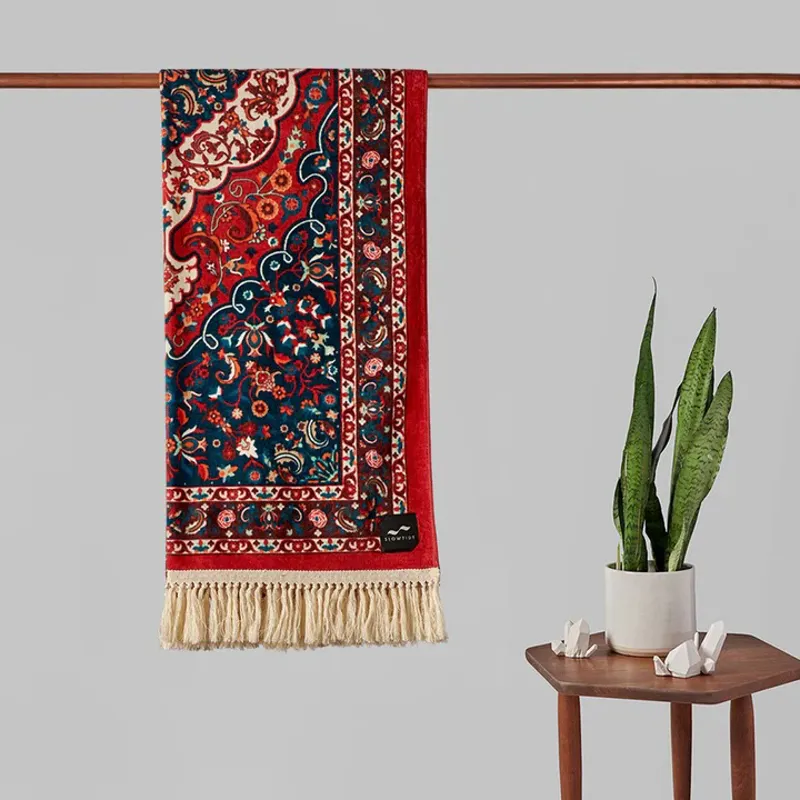 Slowtide Haven Beach Towel Burgandy-1