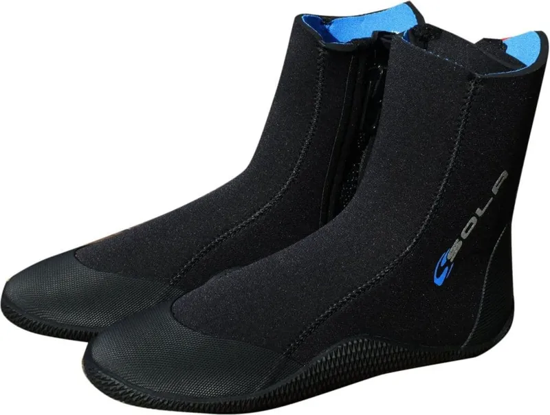 Sola Zip Wetsuit Boot Black Blue