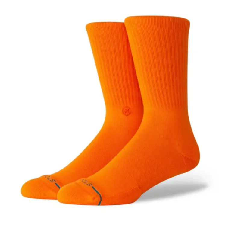 Stance Icon Neon Orange Casual Crew