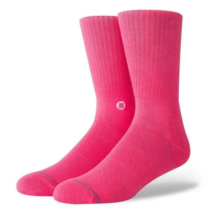 Stance Icon Casual Crew Florescent Pink