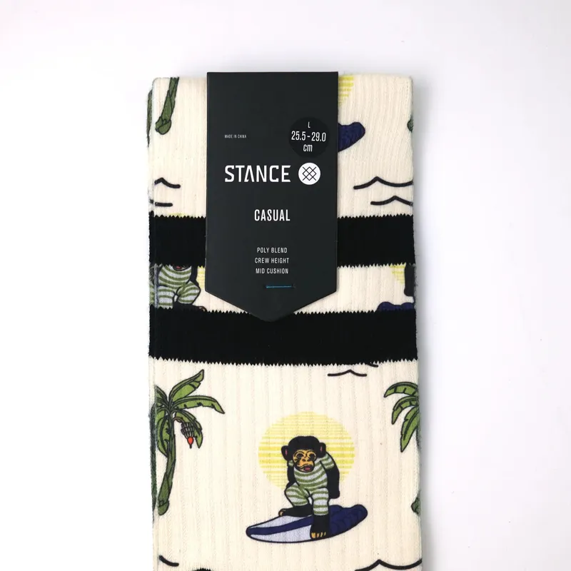 Stance Surfin Monkey Crew White-1