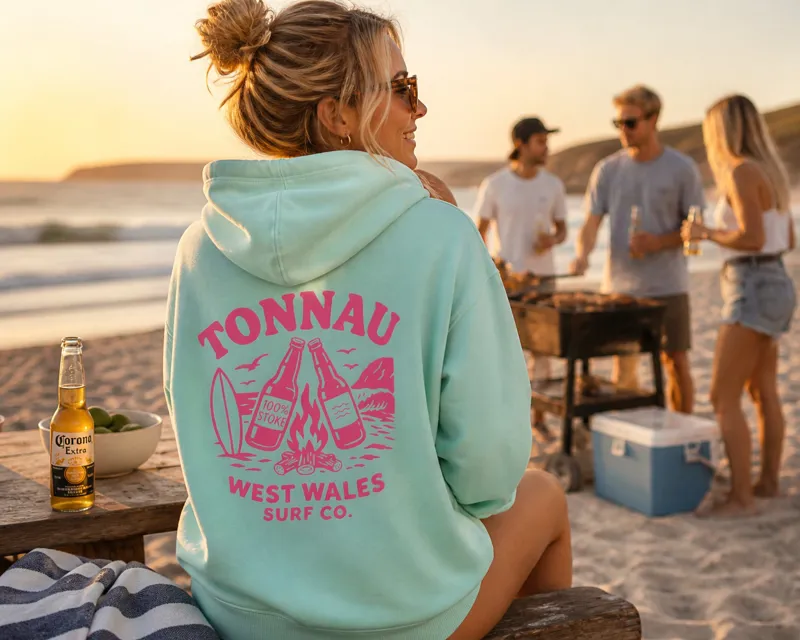 Tonnau Stoked Hoody Green/Pink-2