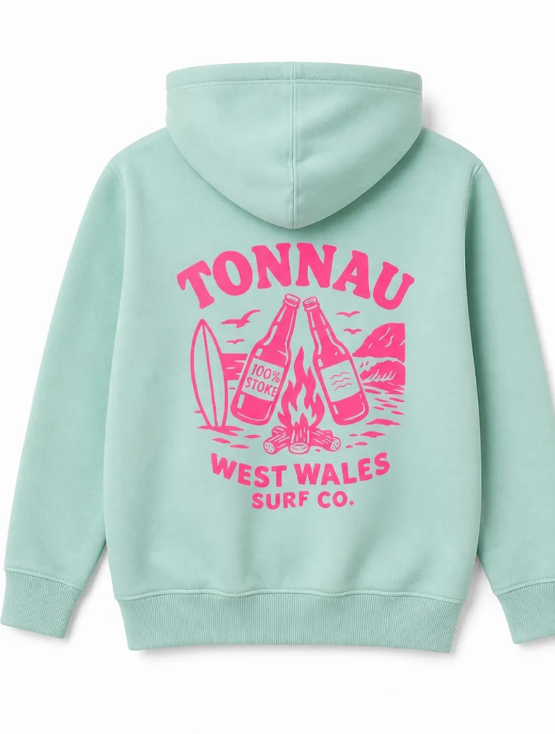 Tonnau Stoked Hoody Green/Pink