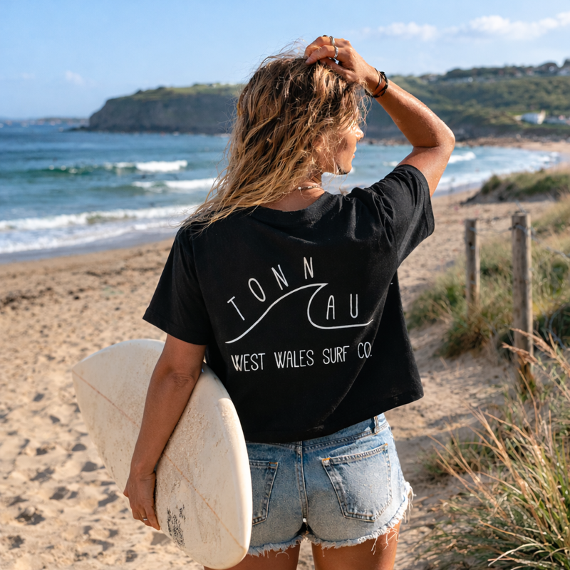 Tonnau Classic Cropped Tee - Black-3