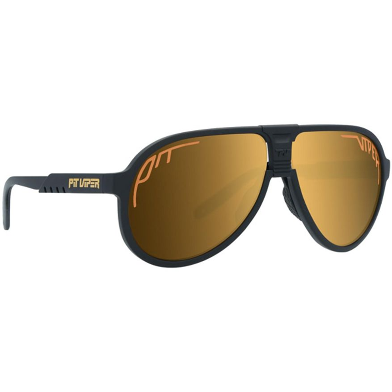 Pit Viper The Eponymous Jethawk Black Sunglasses Gold Polarized-2