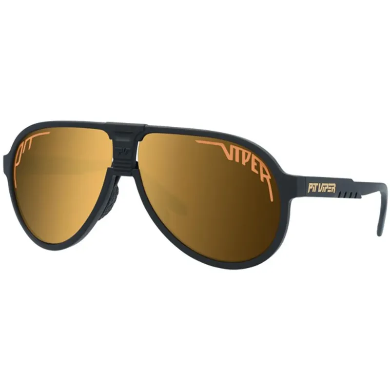Pit Viper The Eponymous Jethawk Black Sunglasses Gold Polarized