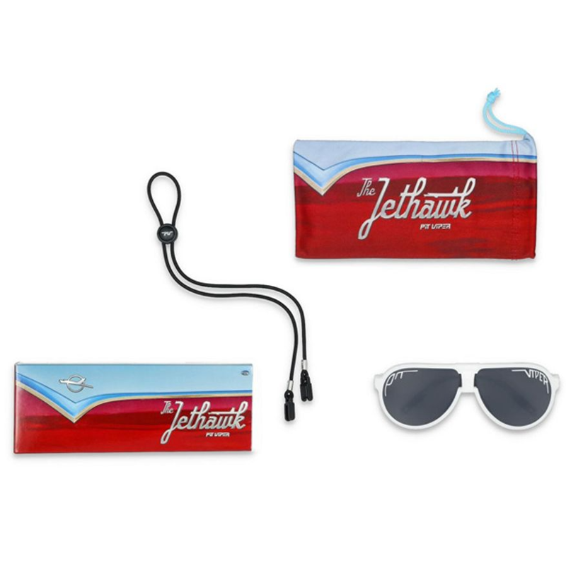Pit Viper The Vice Jethawk White Sunglasses Silver Polarized-3