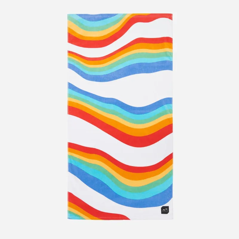 SLOWTIDE ROYGBIV BEACH TOWEL IN WHITE
