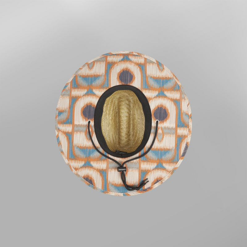 Picture Organic Clothing Lopra Hat Tiki Print - Unisex Brown Straw Hat-1