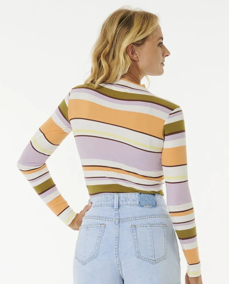 Rip Curl Sunrise Session Rib L/S Tee Multicolour-3