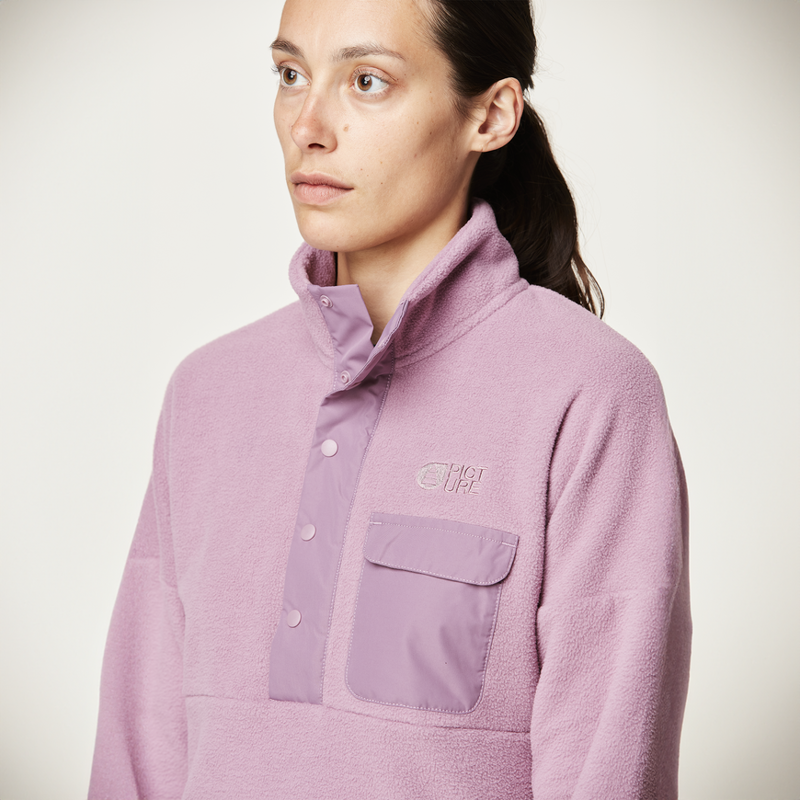 Picture Organic Clothing Arcca 1/4 Fleece Grapeade - Womens Pink Sweatshirt-2