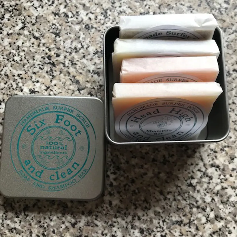 Six Foot and Clean - Mini Soap Bar Travel Tin Gift Set