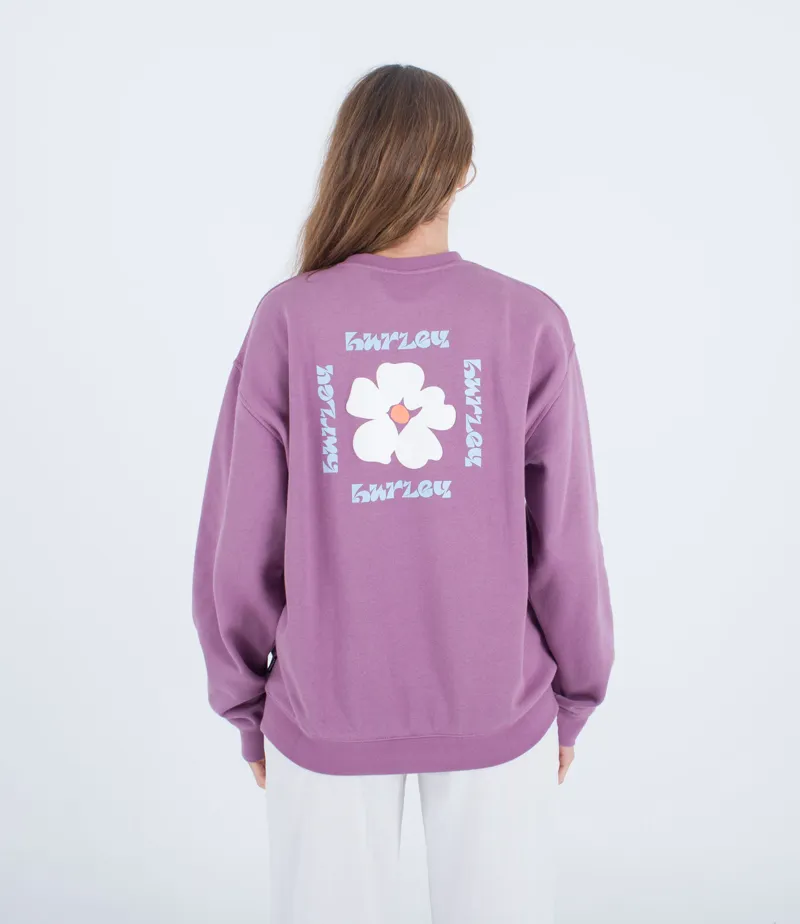 Hurley Happy Transitional Crew Very Grape - Womens Purple Sweatshirt-2