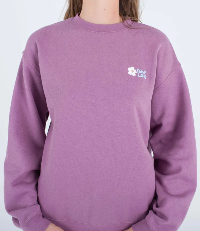 Hurley Happy Transitional Crew Very Grape - Womens Purple Sweatshirt-3