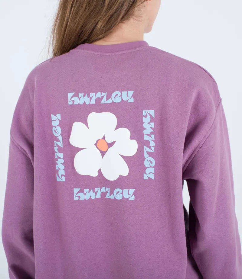 Hurley Happy Transitional Crew Very Grape - Womens Purple Sweatshirt-4