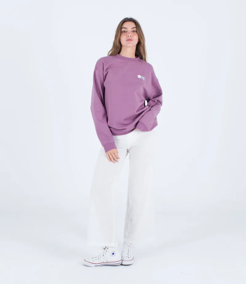 Hurley Happy Transitional Crew Very Grape - Womens Purple Sweatshirt-5
