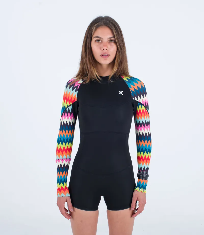 Hurley Advant 2mm Shorty Springsuit Chevron - Womens Wetsuit