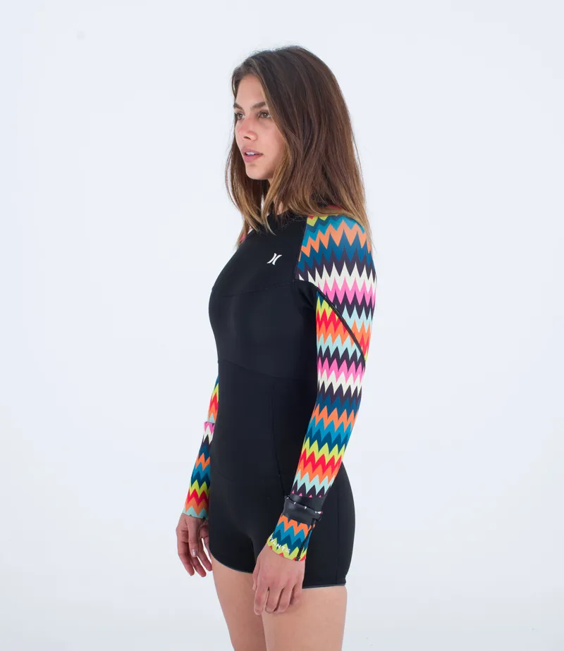Hurley Advant 2mm Shorty Springsuit Chevron - Womens Wetsuit-1