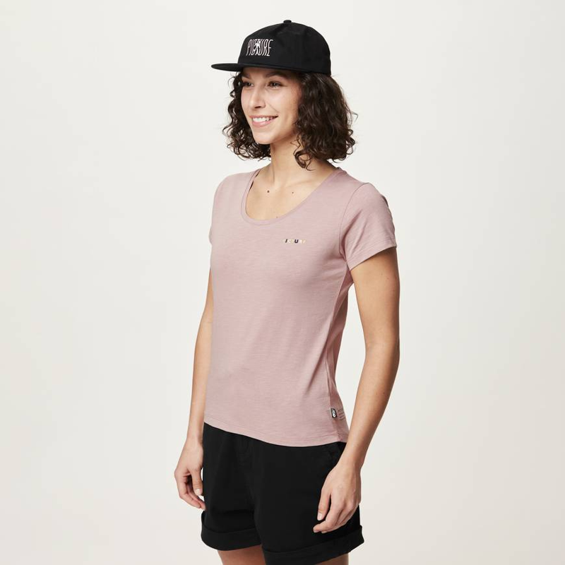 Picture Organic Clothing Basement Rev Tee Woodrose - Womens Pink T-Shirt-2